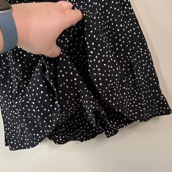 Zara Black Polka Dot Patterned Flowy Style Skort Size XS - Picture 4 of 5